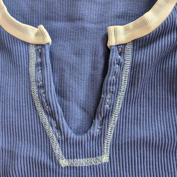 Kids Blue Ribbed Top - Picture 4 of 4